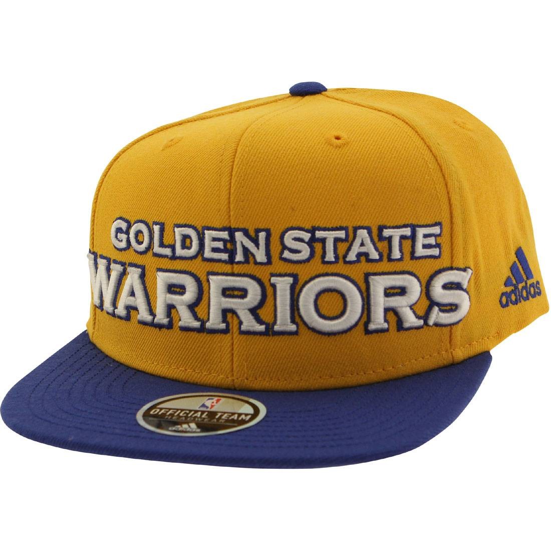 Adidas NBA Golden State Warriors On Court Snapback Cap (gold / blue)