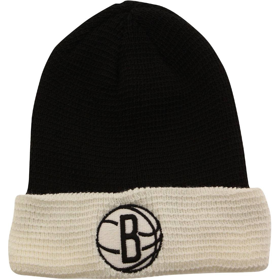 Adidas NBA Brooklyn Nets Team Cuffed Knit Beanie (black / white)