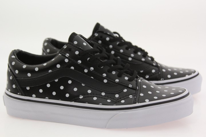 Vans Women Old Skool - Leather Polka Dots (black)