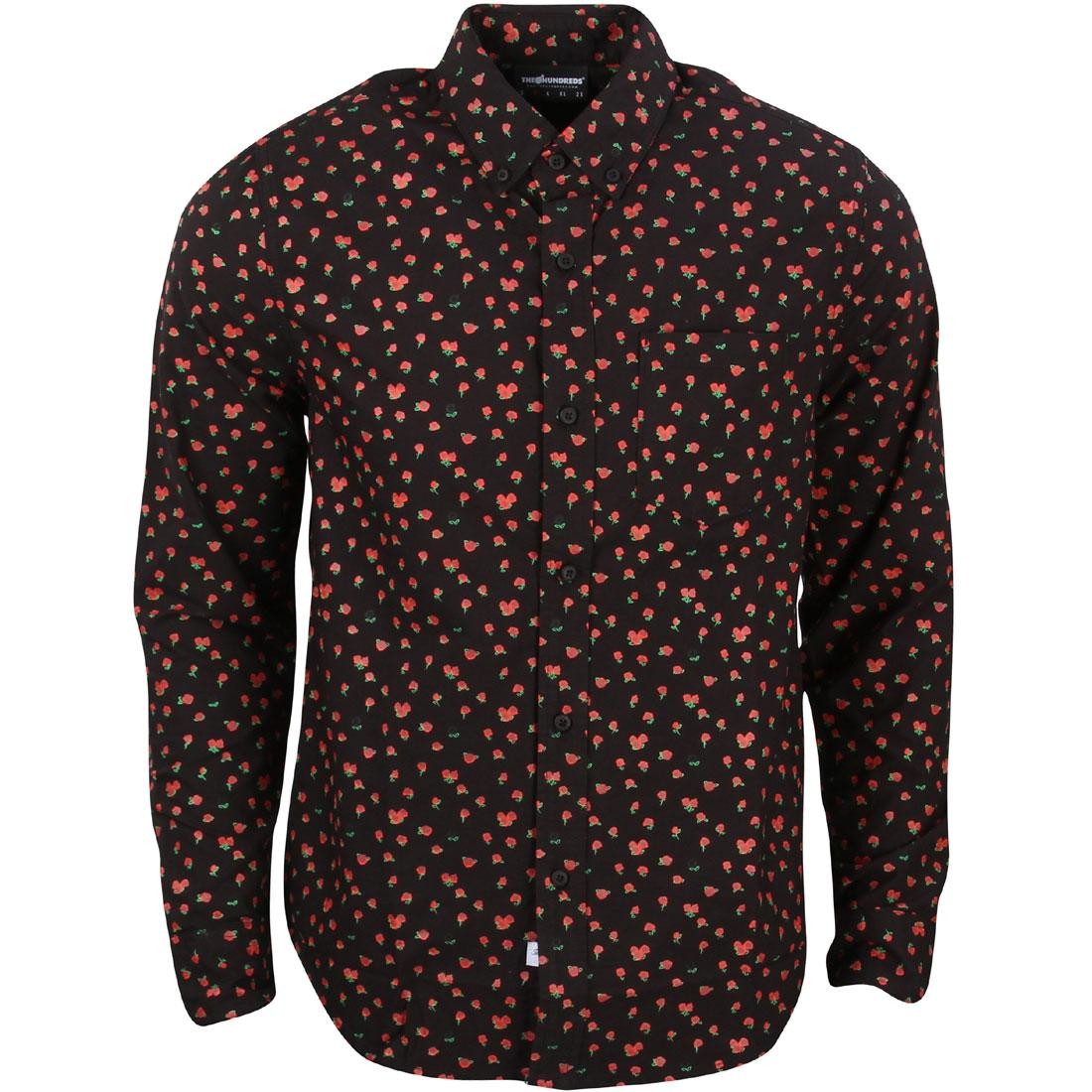 The Hundreds Men Curtis Long Sleeve Woven Shirt (black)