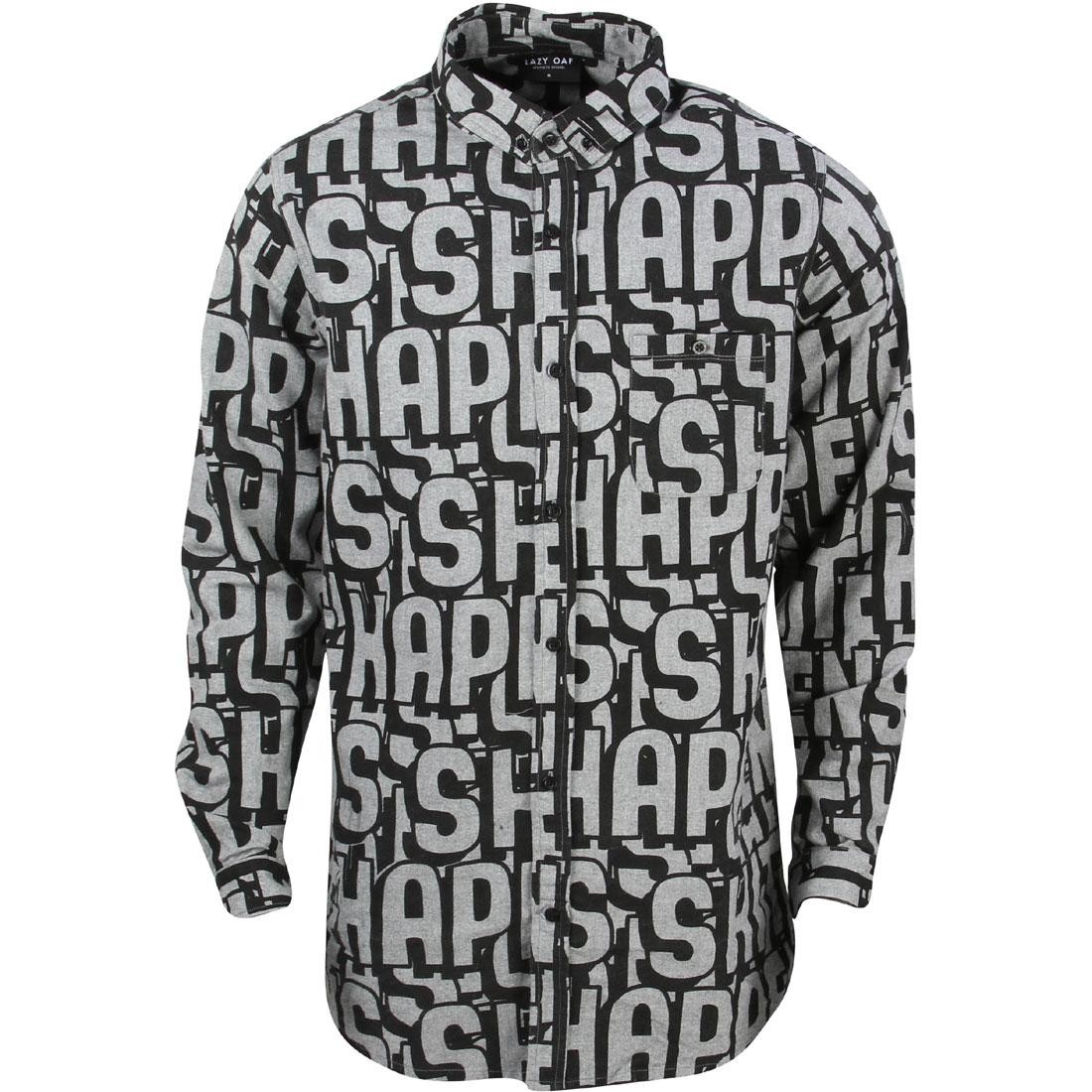 Lazy Oaf Men Shit Happens Shirt (black / gray)