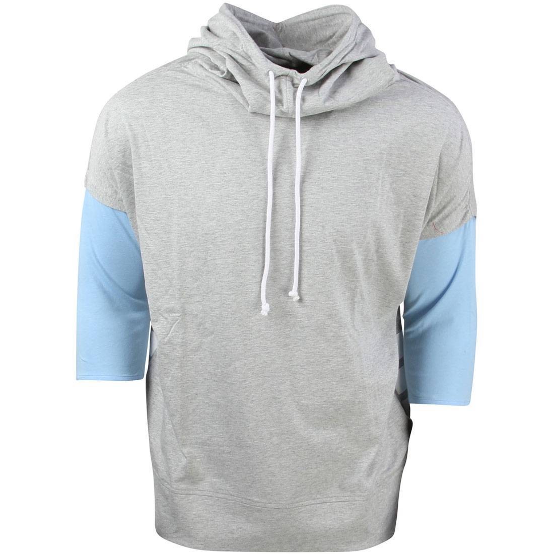 CLOT Men Light Weight Striped Poncho Sweater (gray / heather)