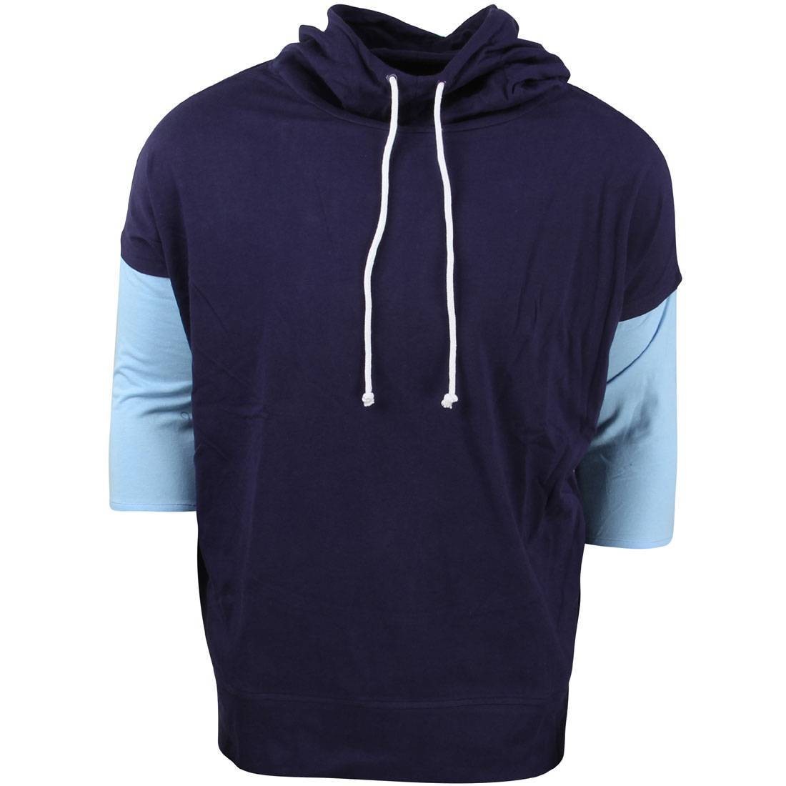 CLOT Men Light Weight Striped Poncho Sweater (navy)