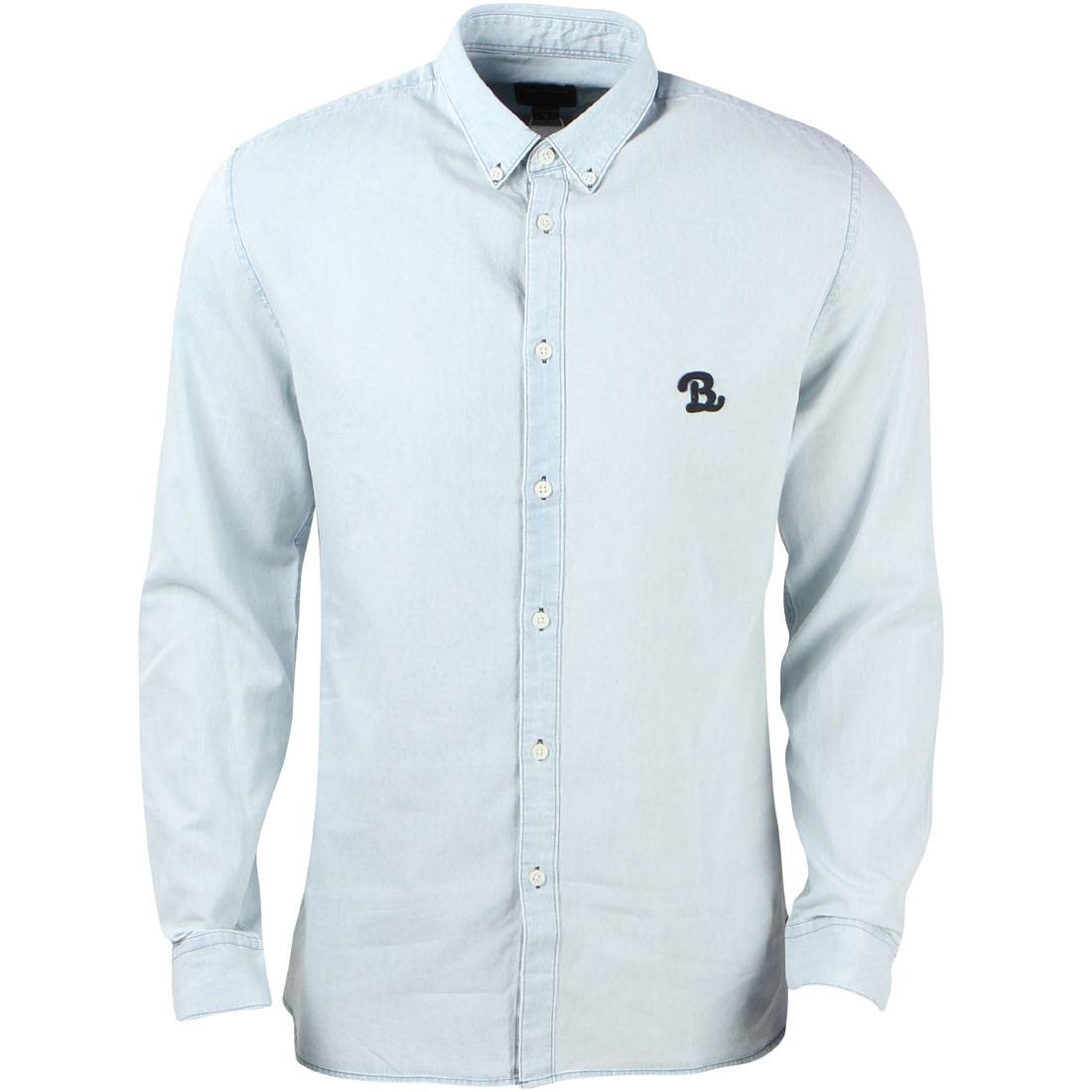 Barney Cools Men B Schooled Button Up Shirt (gray / chambray)