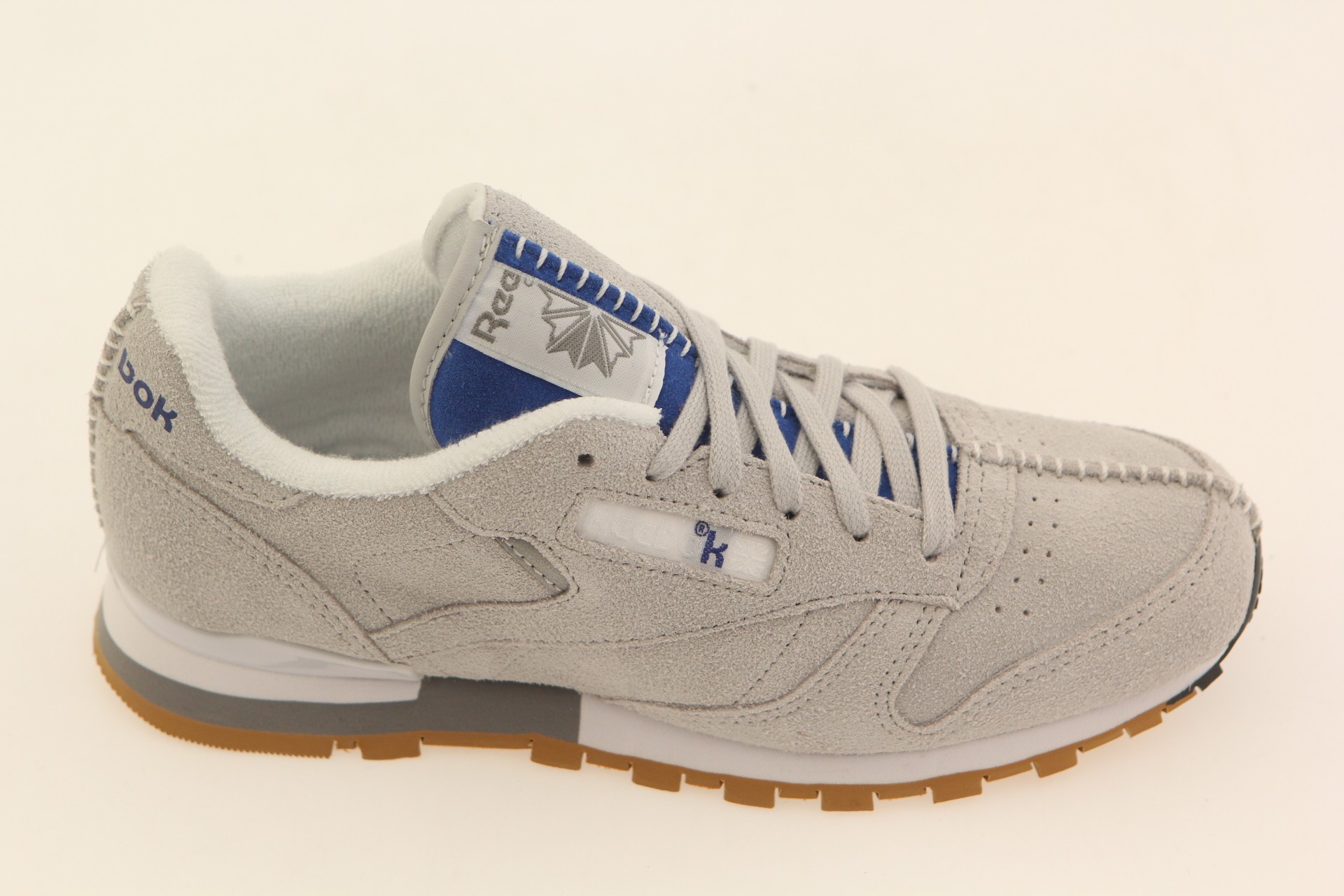 Reebok x Kendrick Lamar Big Kids Classic Leather (gray / skull grey / collegiate royal / excellent red)