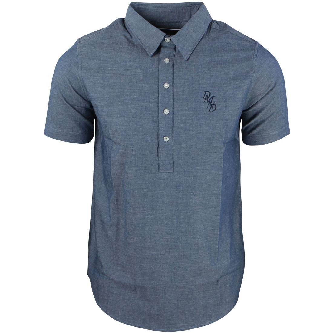 Diamond Supply Co Men Serif Short Sleeve Chambray Shirt (navy)