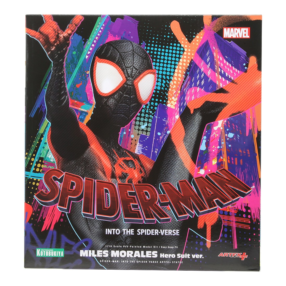 Kotobukiya ARTFX+ Spider-Man Into The Spider-Verse Miles Morales Hero Suit Ver. Statue (black)