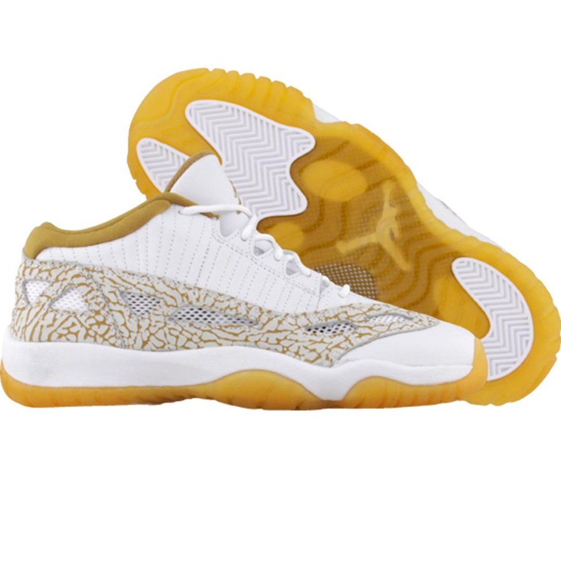 Nike Air Jordan Big Kids  Retro XI 11 Low (white / gold)