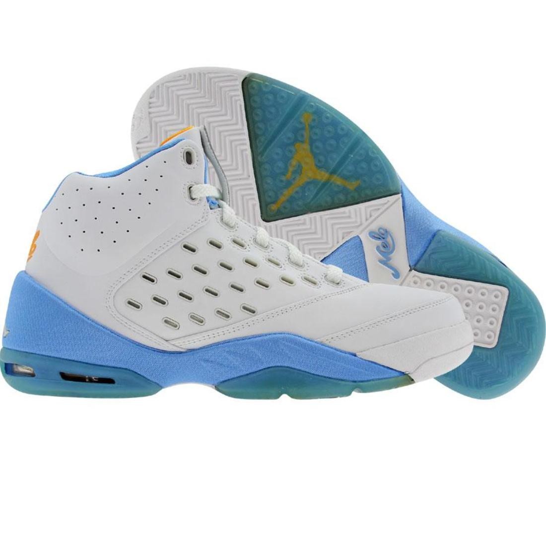 Nike  Air Jordan Big Kids Melo 5.5 (white / metallic silver / university blue / taxi)