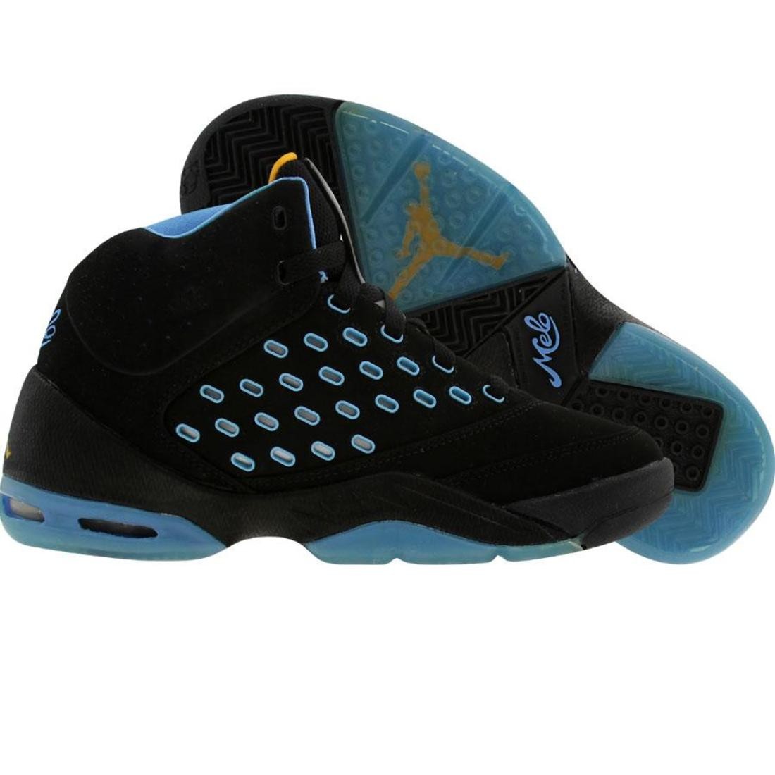 Nike  Air Jordan Big Kids Melo 5.5 (black / metallic silver / university blue / taxi)