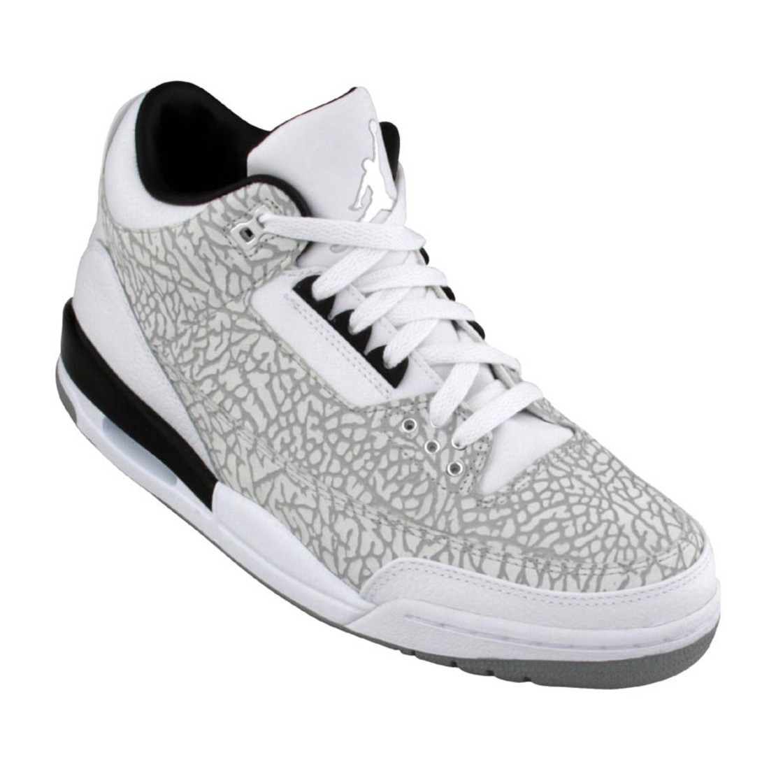 Nike Air Jordan Big Kids 3 Retro Flip (white / black / metallic silver / varsity red)