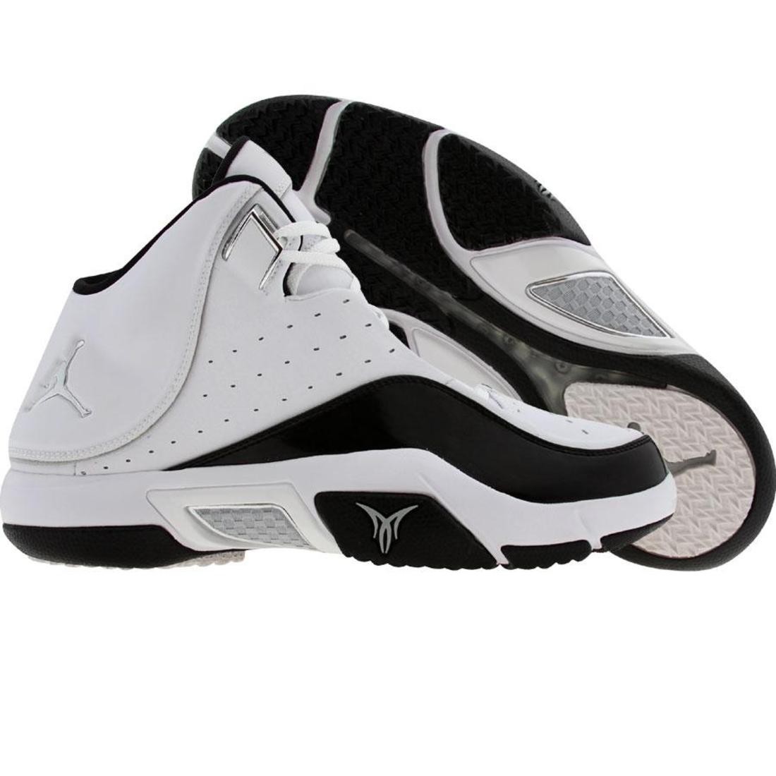 Nike  Jordan Big Kids Melo M4 (white / metallic silver / black patent)