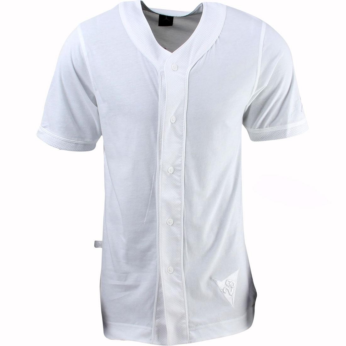 Jordan Retro 7 Short-Sleeve Baseball Shirt (white)
