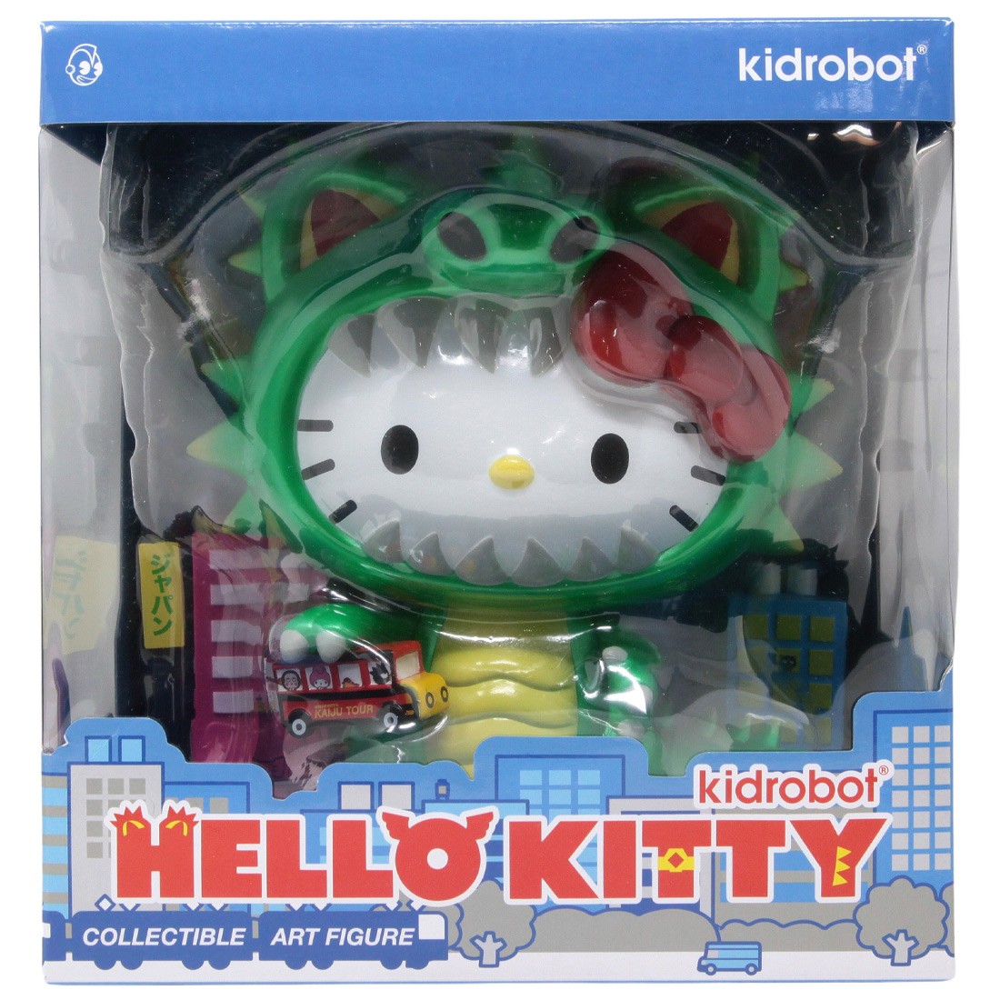 Kidrobot Sanrio Hello Kitty Kaiju Cosplay Metallic Green 8 Inch Art Figure (green)