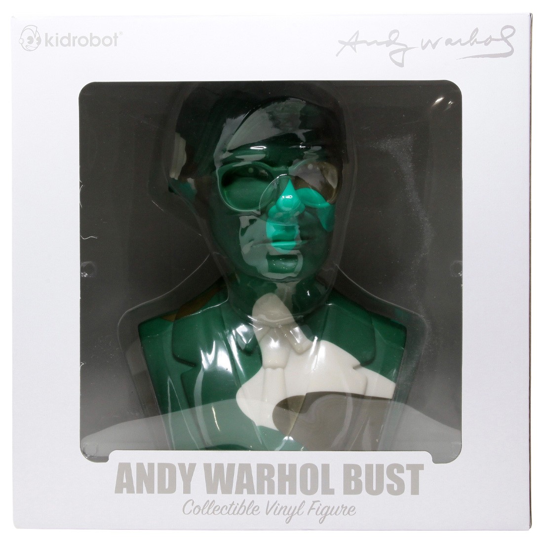 Kidrobot Andy Warhol 12 Inch The Bust Green Camouflauge Edition Vinyl Art Sculpture (green)