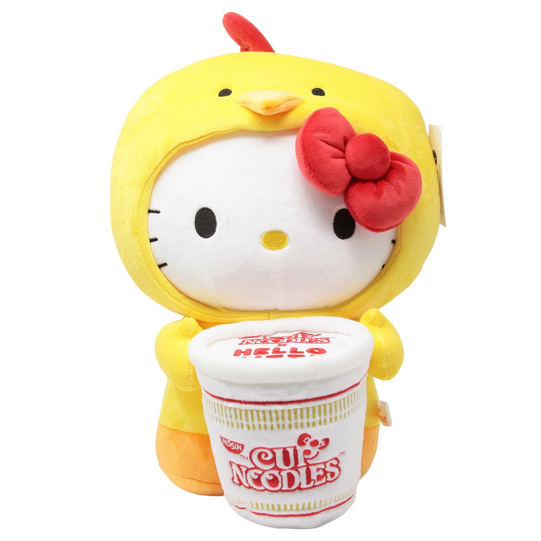 Kidrobot x Nissin Cup Noodles x Sanrio Hello Kitty Chicken Cup Medium Plush (yellow)