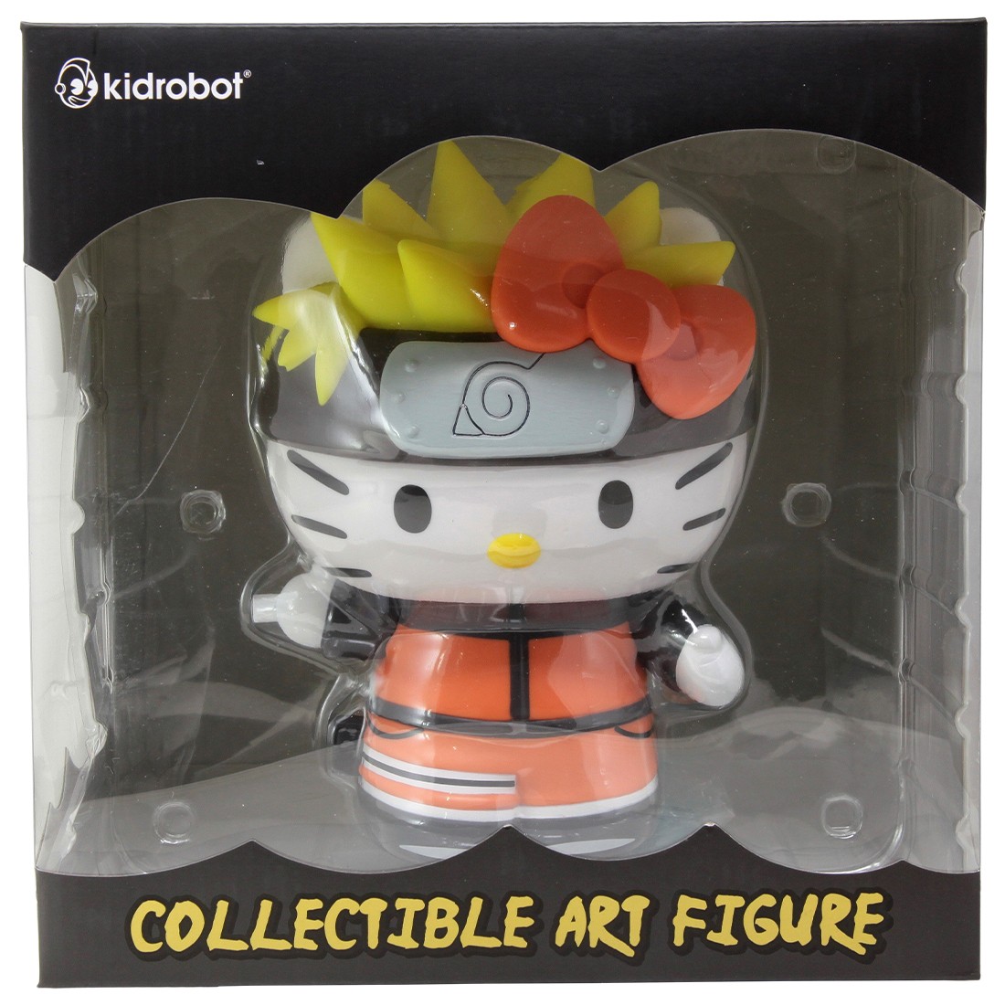 Kidrobot Naruto Shippuden x Sanrio Hello Kitty Naruto Charge 8 Inch Vinyl Figure (orange)
