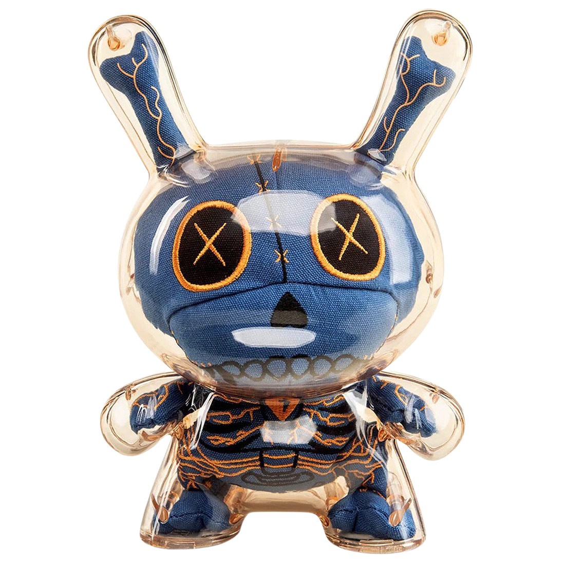 Kidrobot Gashadokuro Midnight Edition 8 Inch Plush Guts Dunny Art Figure (blue)