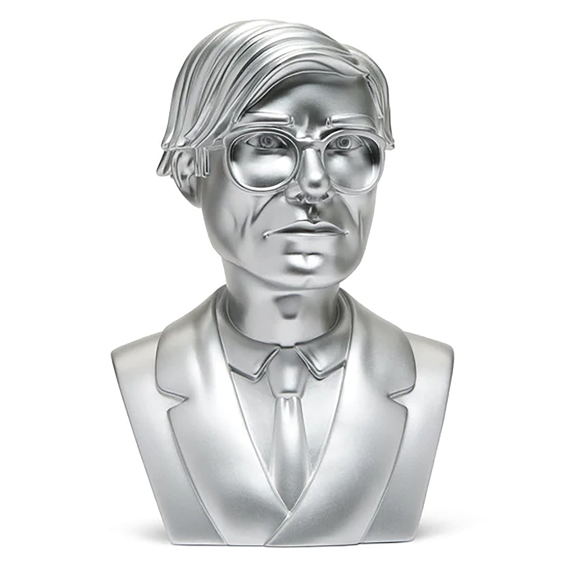 Kidrobot Andy Warhol 12 Inch Metallic Silver Bust Vinyl Art Sculpture (silver)