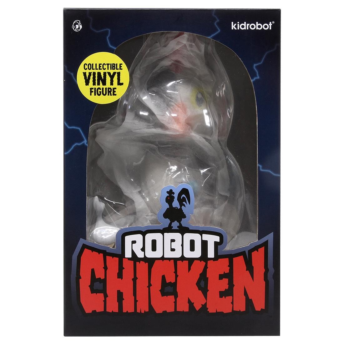 Kidrobot x Adult Swim Robot Chicken Vinyl Art Figure (silver / white)