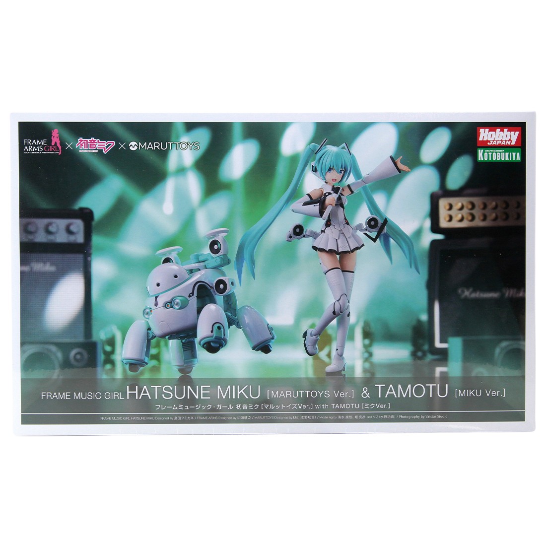 Kotobukiya Frame Music Girl Hatsune Miku Maruttoys Ver. And Tamotu Miku Ver. Plastic Model Kit (white)