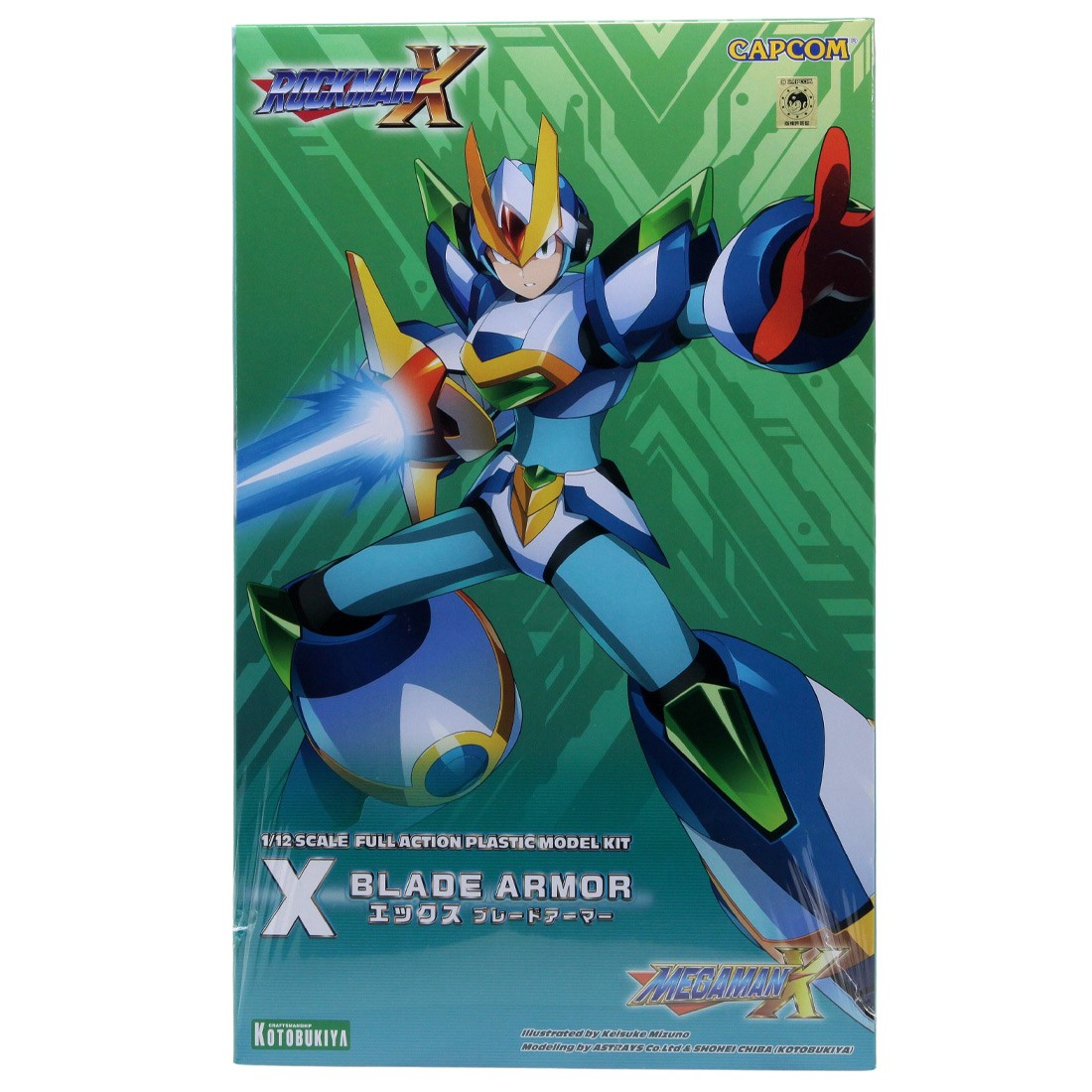 Kotobukiya Mega Man X Blade Armor 1/12 Scale Plastic Model Kits (blue)