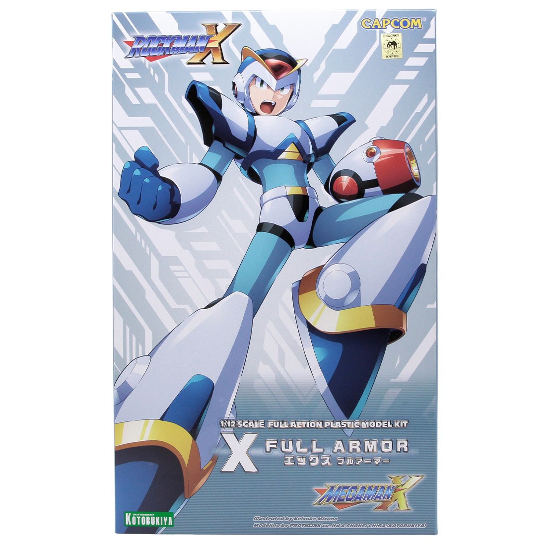 Kotobukiya Mega Man X Full Armor 1/12 Scale Plastic Model Kits (blue)