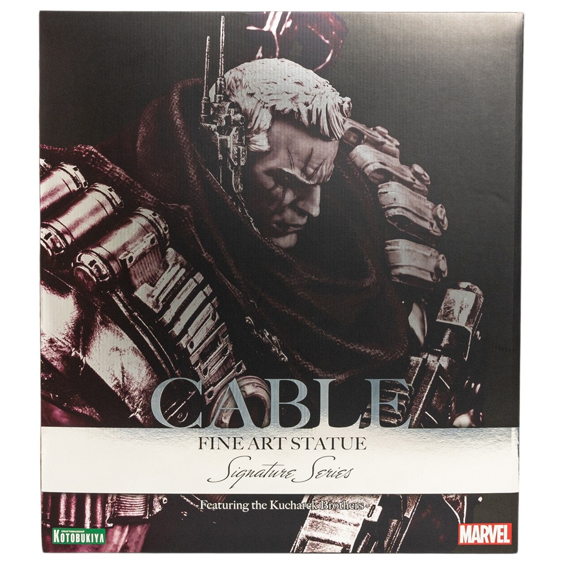 Kotobukiya Fine Art Signature Series Marvel Universe Cable Fine Art Statue Featuring The Kucharek Brothers (silver)