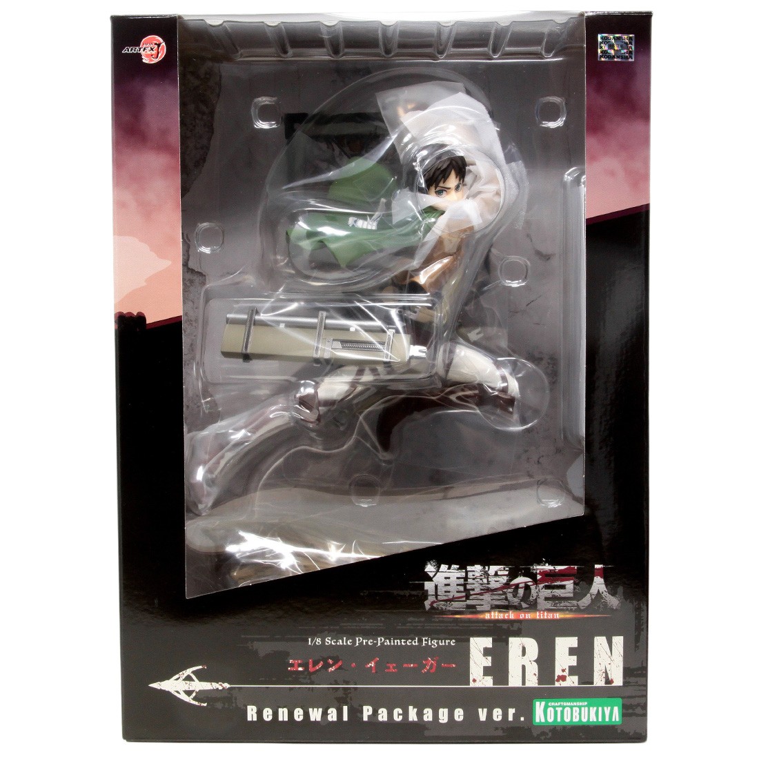 Kotobukiya ARTFX J Attack On Titan Eren Yeager Renewal Package Ver. Figure (brown)