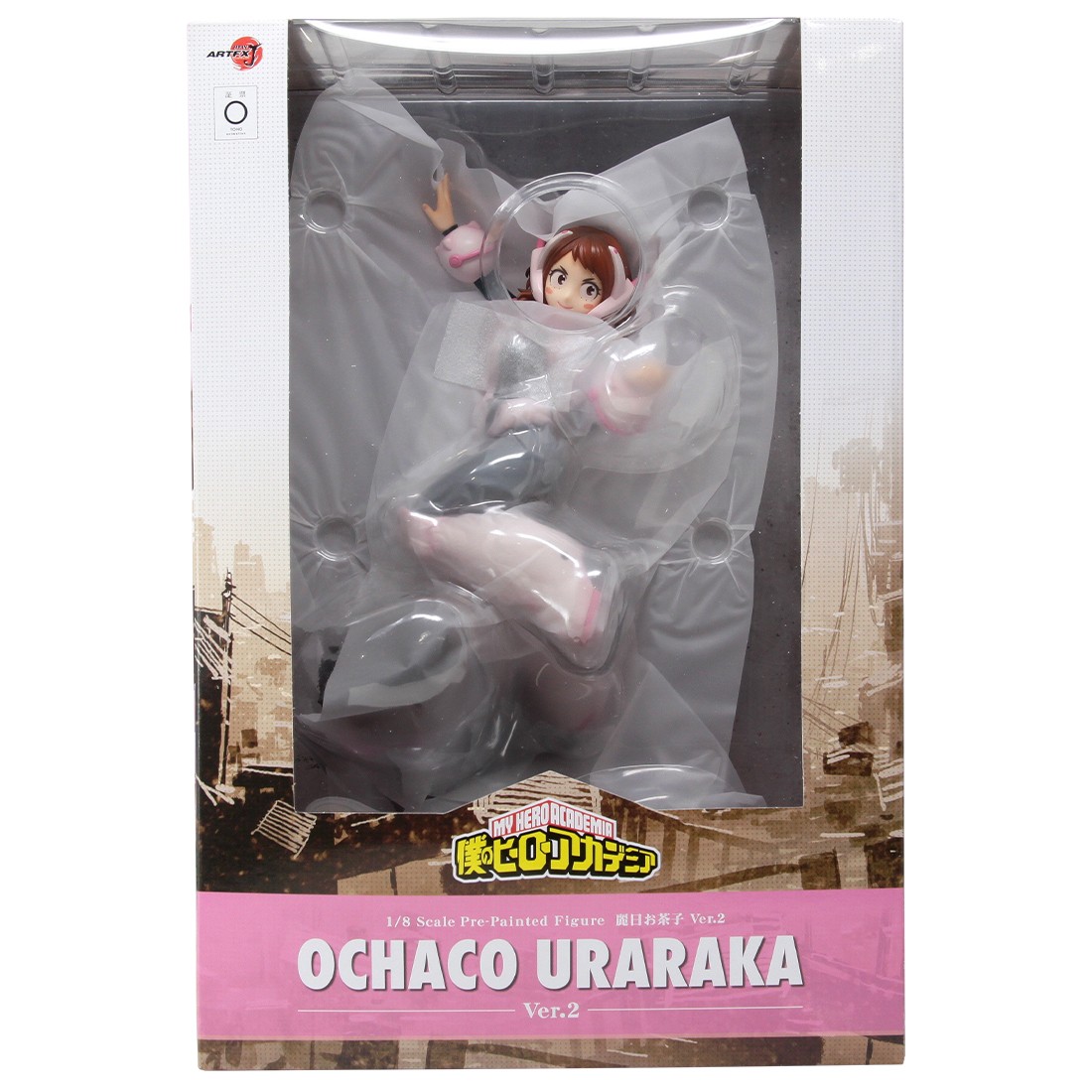 Kotobukiya ARTFX J My Hero Academia Ochako Uraraka Ver. 2 Statue With Bonus Face Part (pink)