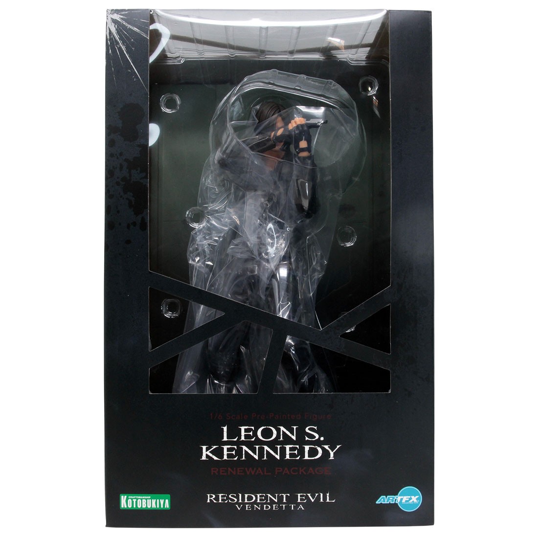Kotobukiya ARTFX Resident Evi Biohazard Vendetta Leon S. Kennedy Renewal Statue (black)