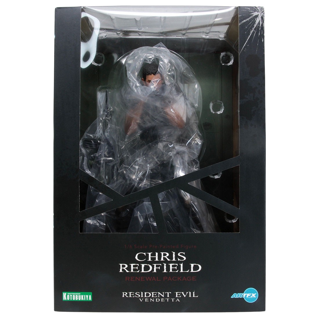 Kotobukiya ARTFX Resident Evi Biohazard Vendetta Chris Redfield Renewal Package Statue (black)