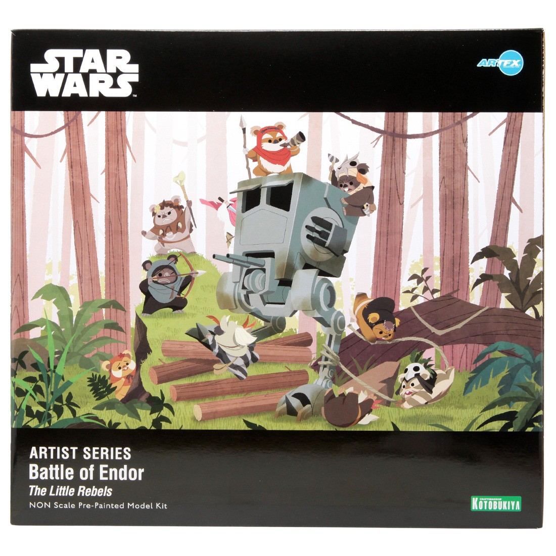 Kotobukiya ARTFX Artist Series Star Wars Return Of The Jedi Battle Of Endor The Little Rebels Statue (gray)