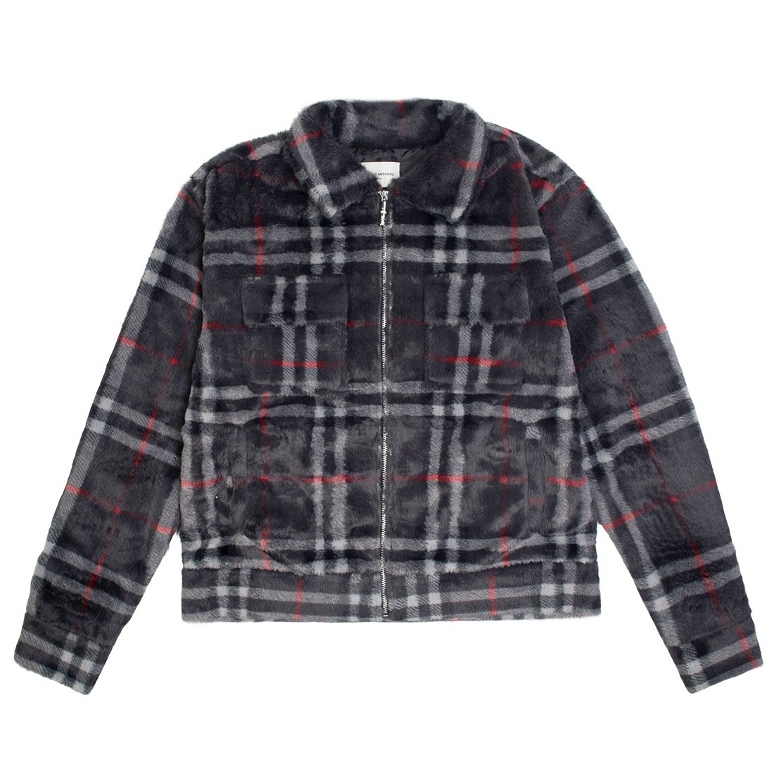Lifted Anchors Men Emmanuel Fur Jacket (black / red)