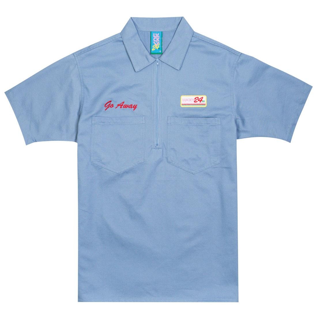 Lazy Oaf x Sailey Men Half Zip Shirt (blue)