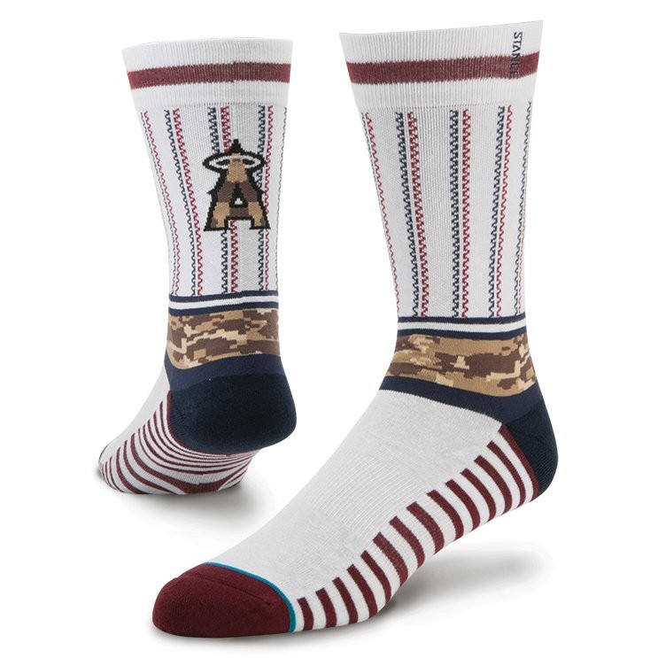 Stance x MLB Men Sentry Los Angeles Angels Socks (white)