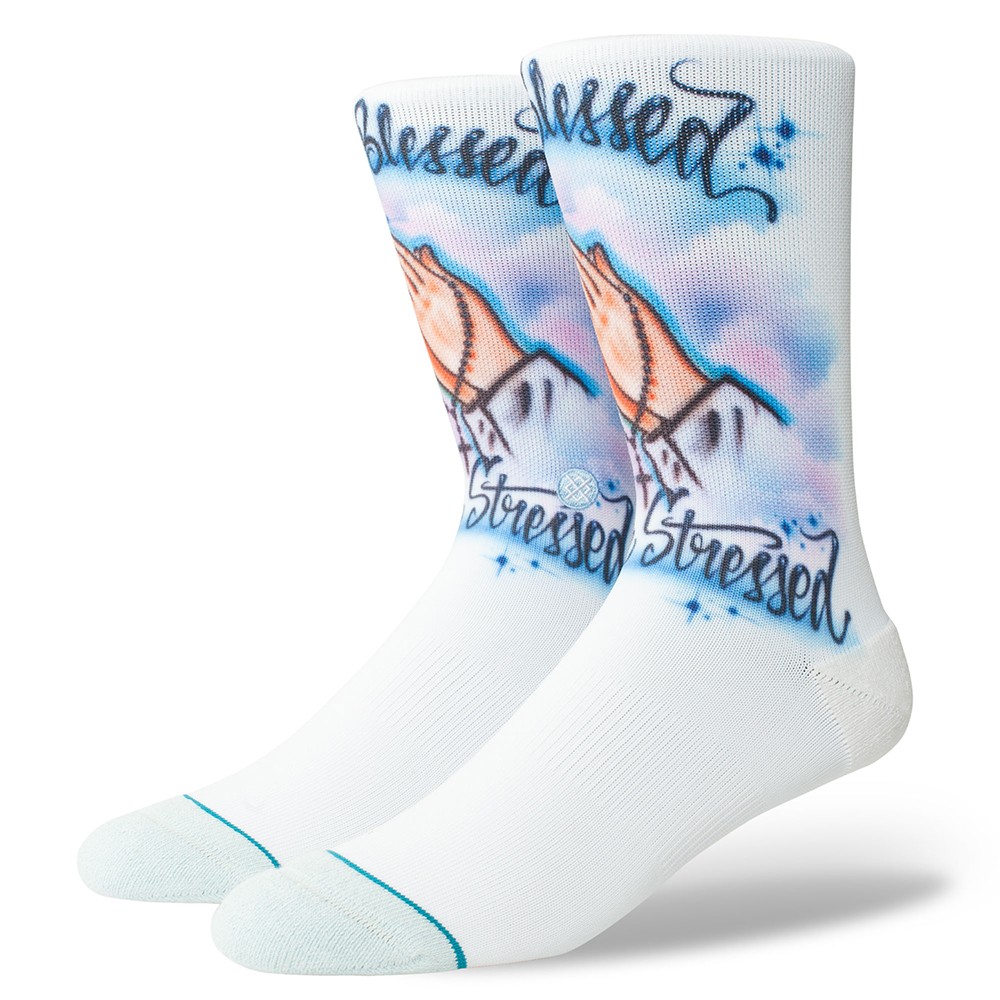 Stance Men Airbrushed Blessed Socks (blue)