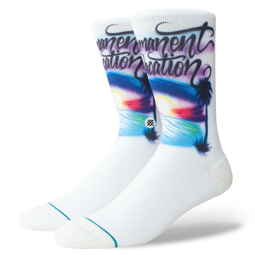 Stance Men Airbrushed Vacation Socks (green)