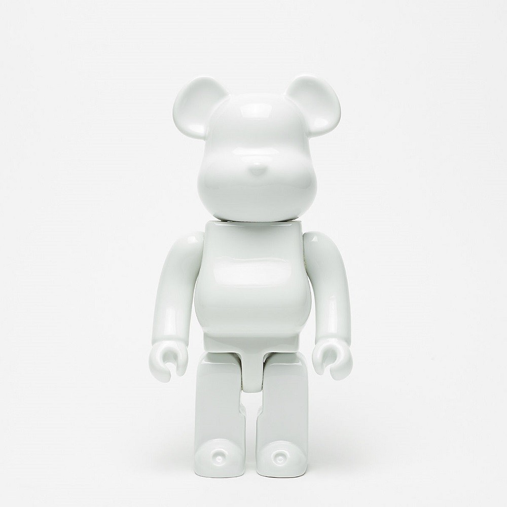 Medicom K.Olin Tribu 400% Bearbrick Limoges Porcelain Figure (white)