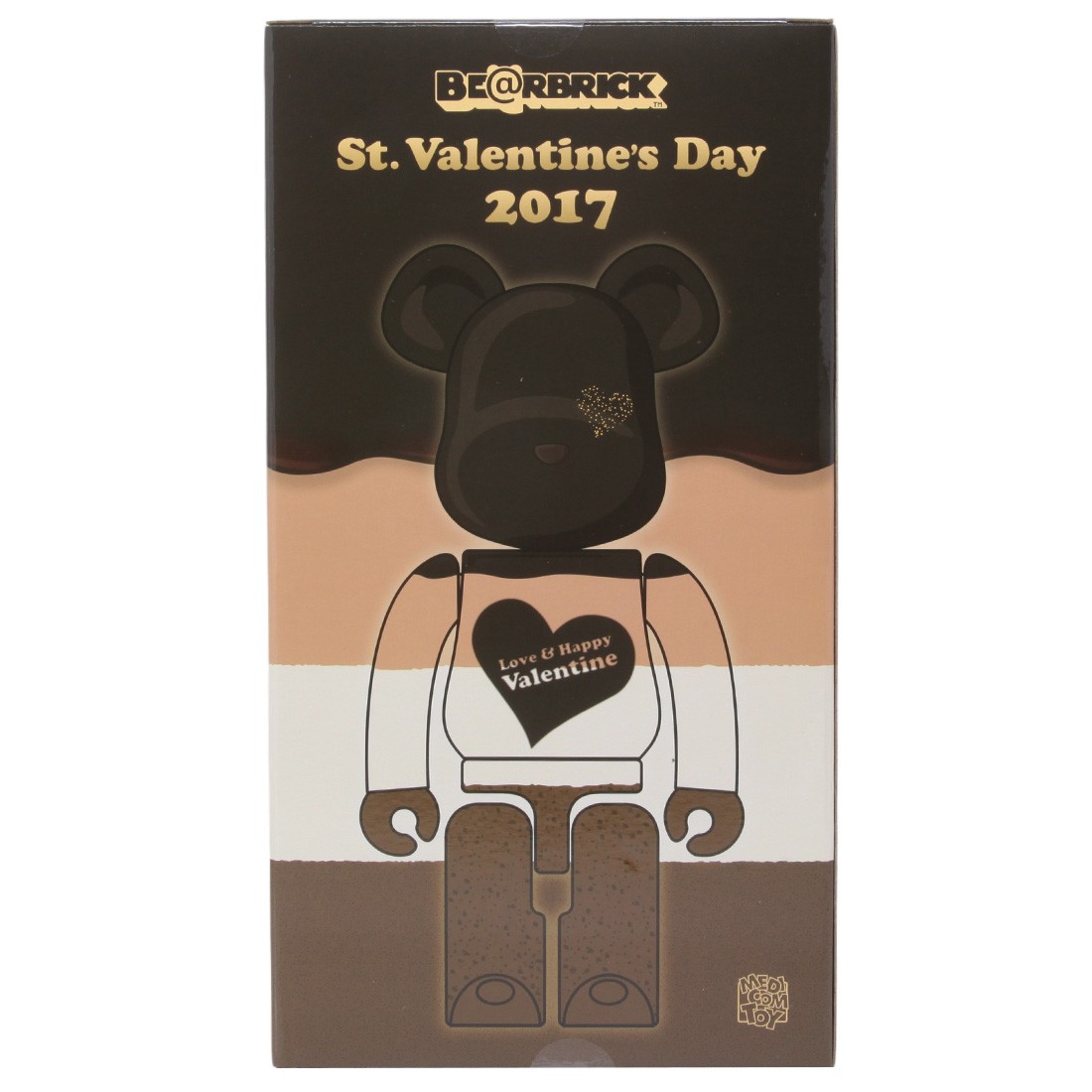 Medicom 2017 Valentine Mousse Chocolat 400% Bearbrick Figure (black / brown)