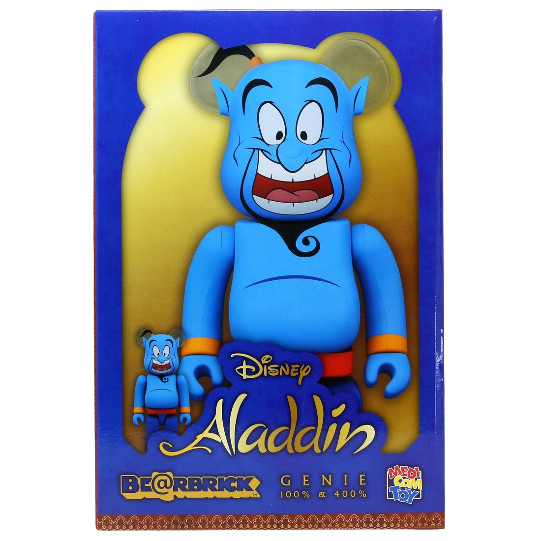 Medicom Disney Aladdin Genie 100% 400% Bearbrick Figure Set (blue)