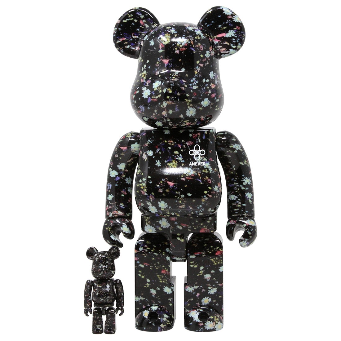Medicom Anever Black 100% 400% Bearbrick Figure Set (black)