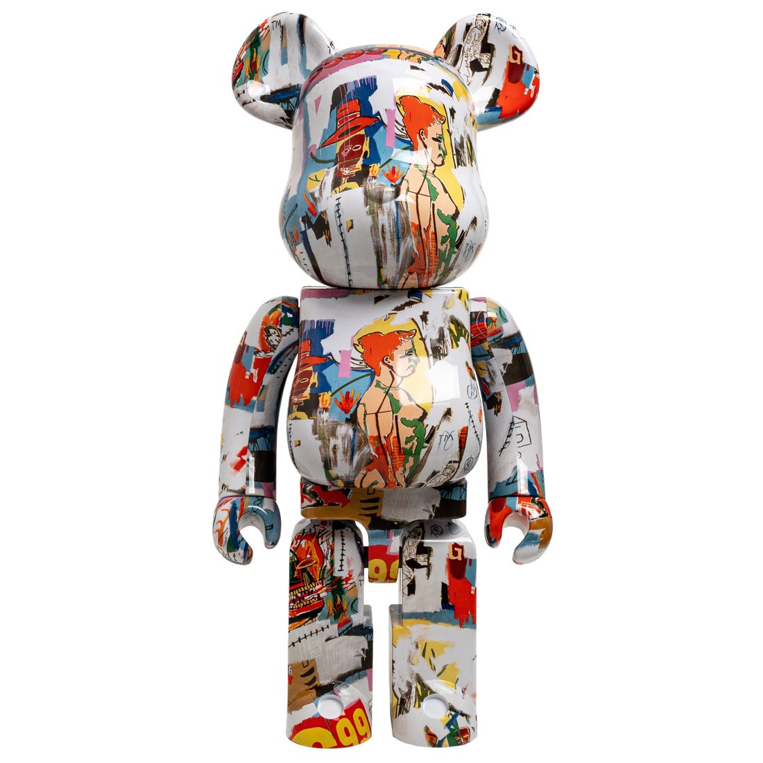 Medicom Andy Warhol x Jean-Michel Basquiat #4 1000% Bearbrick Figure (multi)