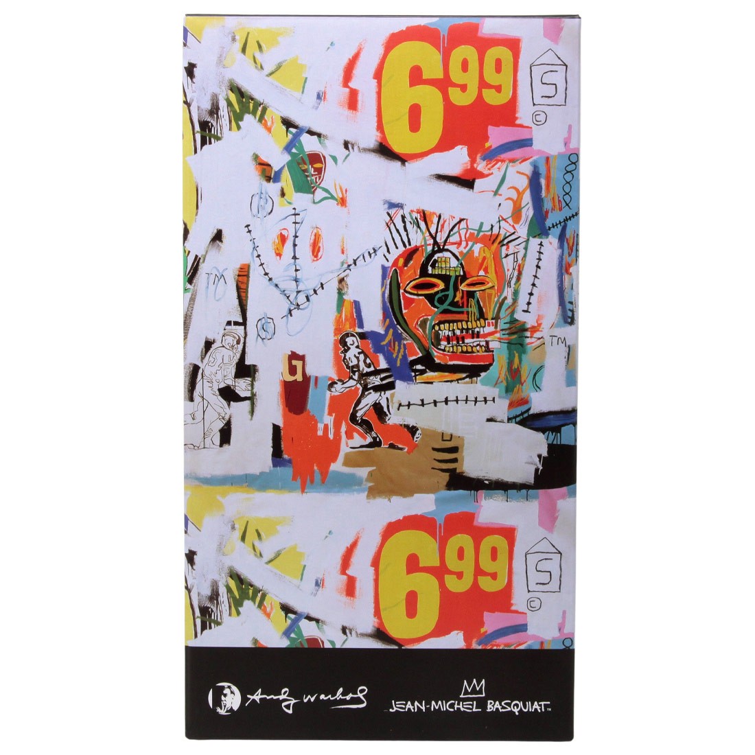 Medicom Andy Warhol x Jean-Michel Basquiat #4 400% Bearbrick Figure (multi)