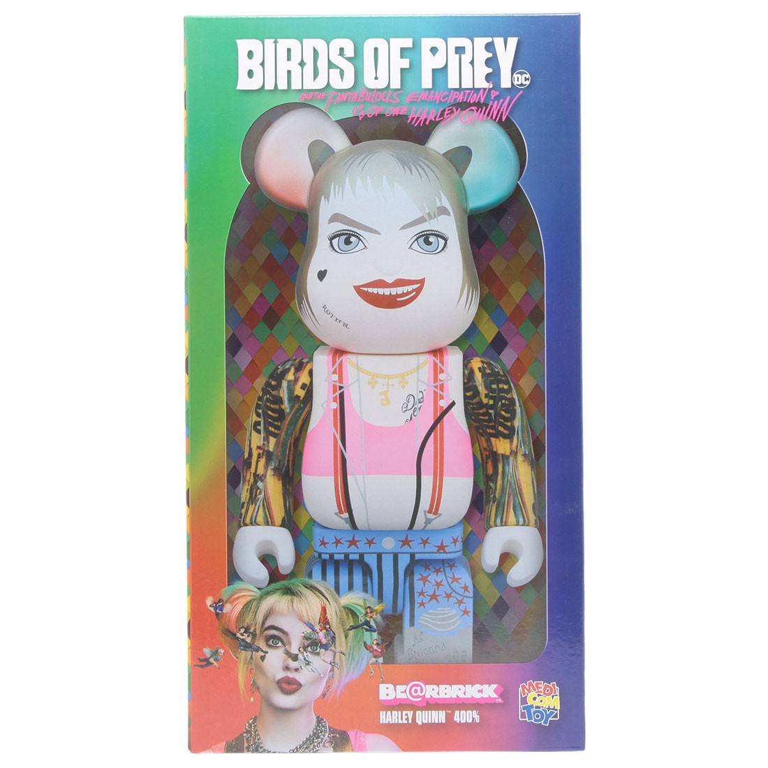 Medicom Birds Of Prey Harley Quinn 400% Bearbrick Figure (white)