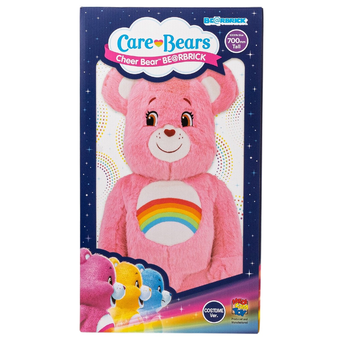 Medicom Care Bears Cheer Bear Costume Ver. 1000% Bearbrick Figure (pink)