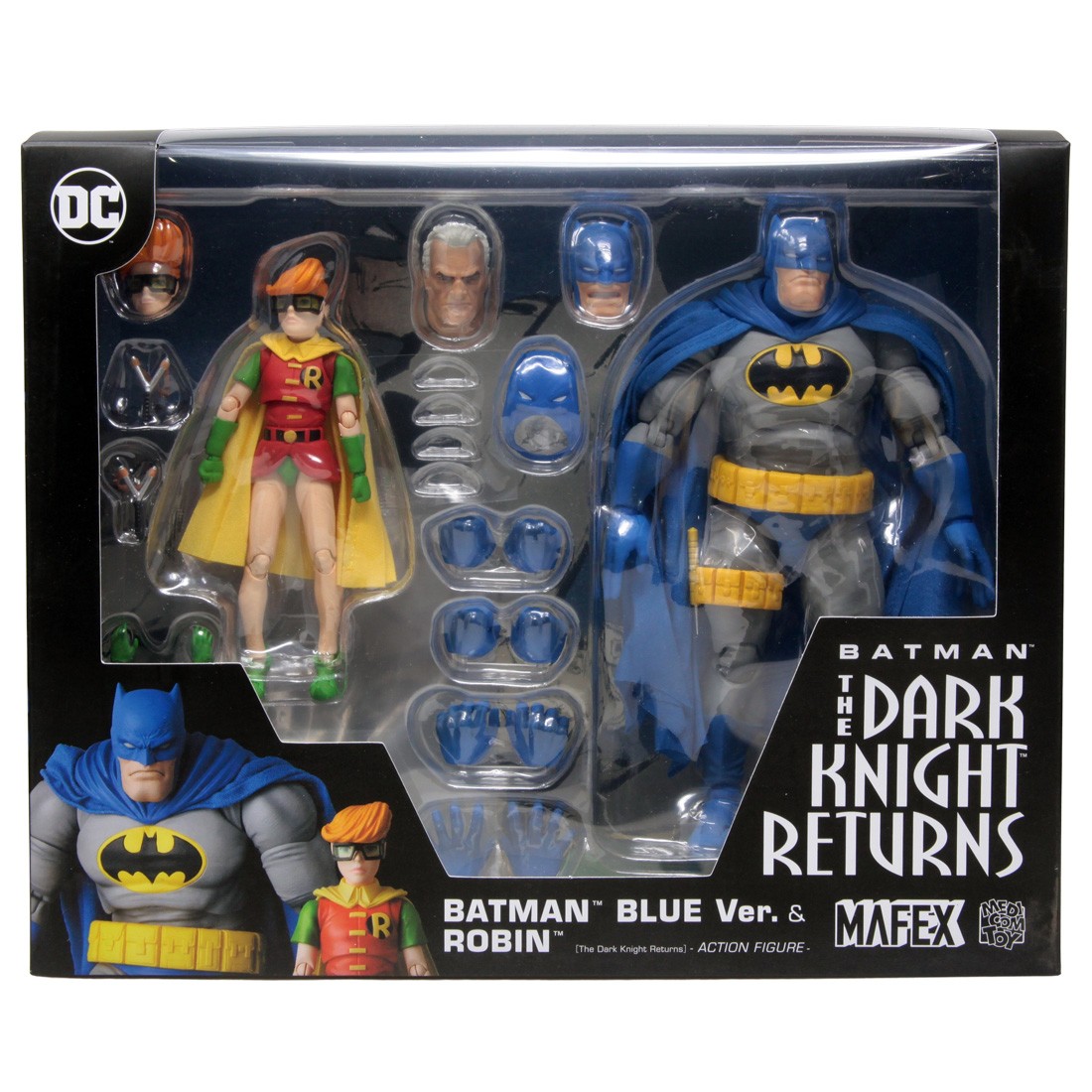 Medicom MAFEX The Dark Knight Returns Batman Blue Ver. And Robin Figures (blue)