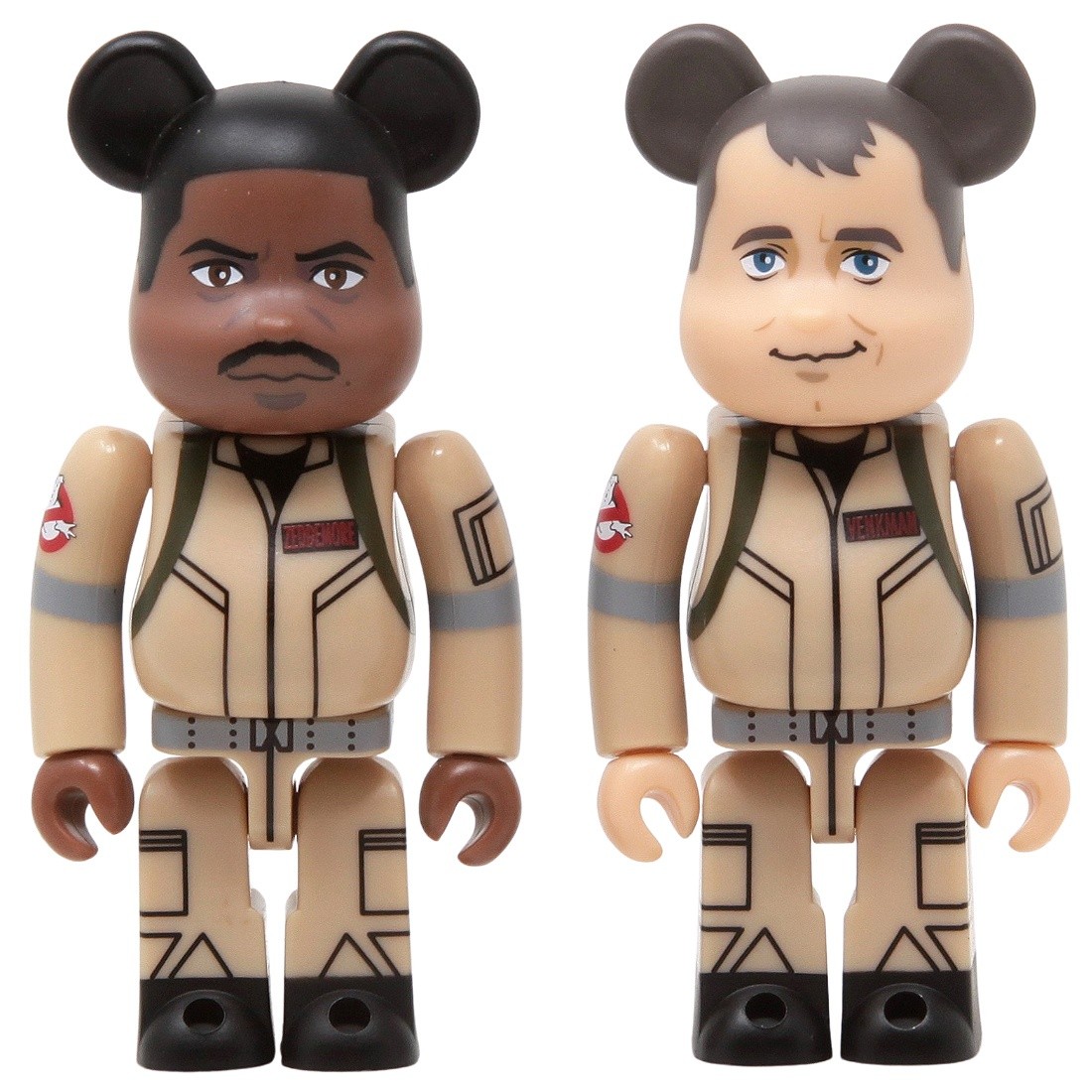 Medicom Ghostbusters Peter Venkman And Winston Zeddemor 100% 2 Pack Bearbrick Figure Set (tan)