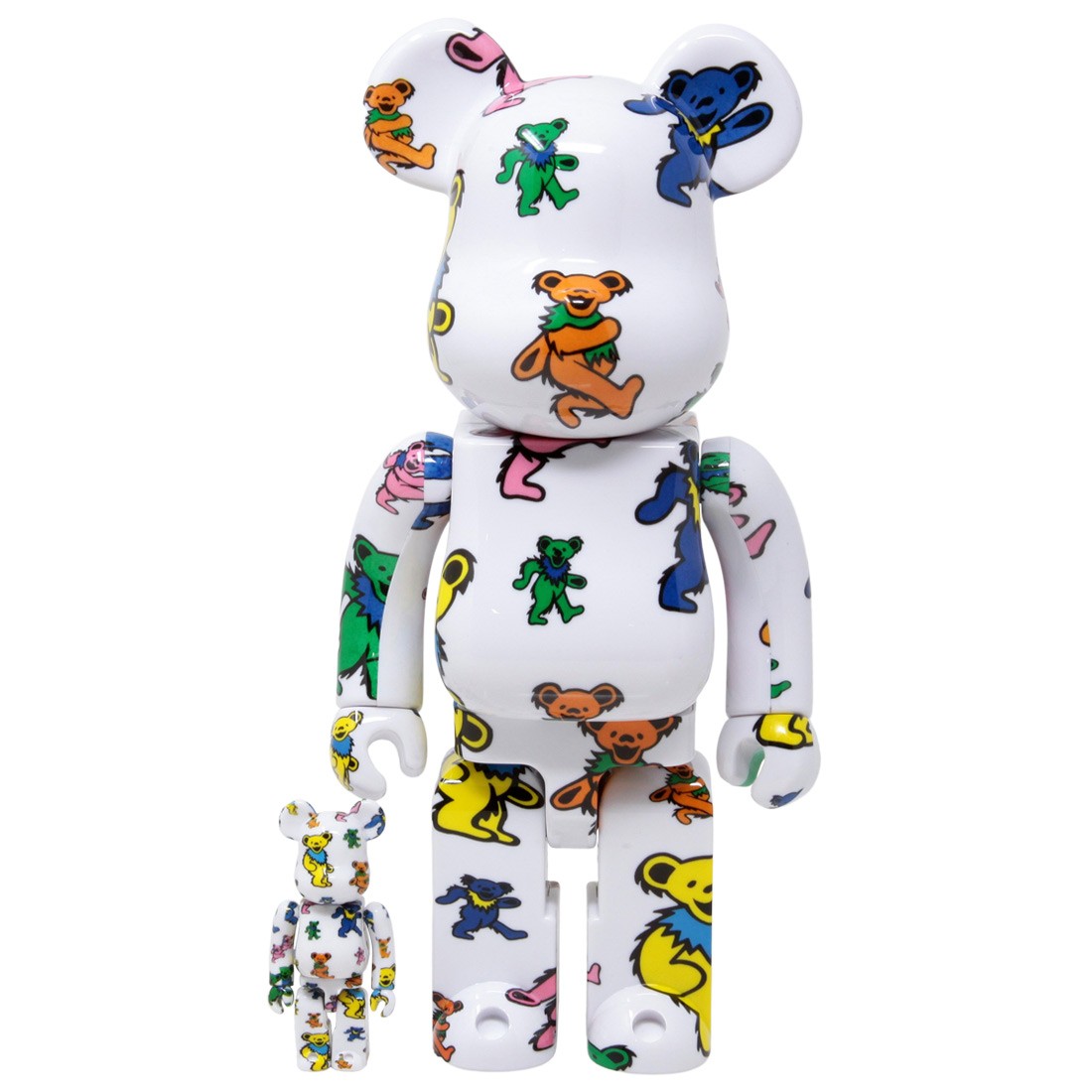Medicom Grateful Dead Dancing Bear 100% 400% Bearbrick Figure Set (white)