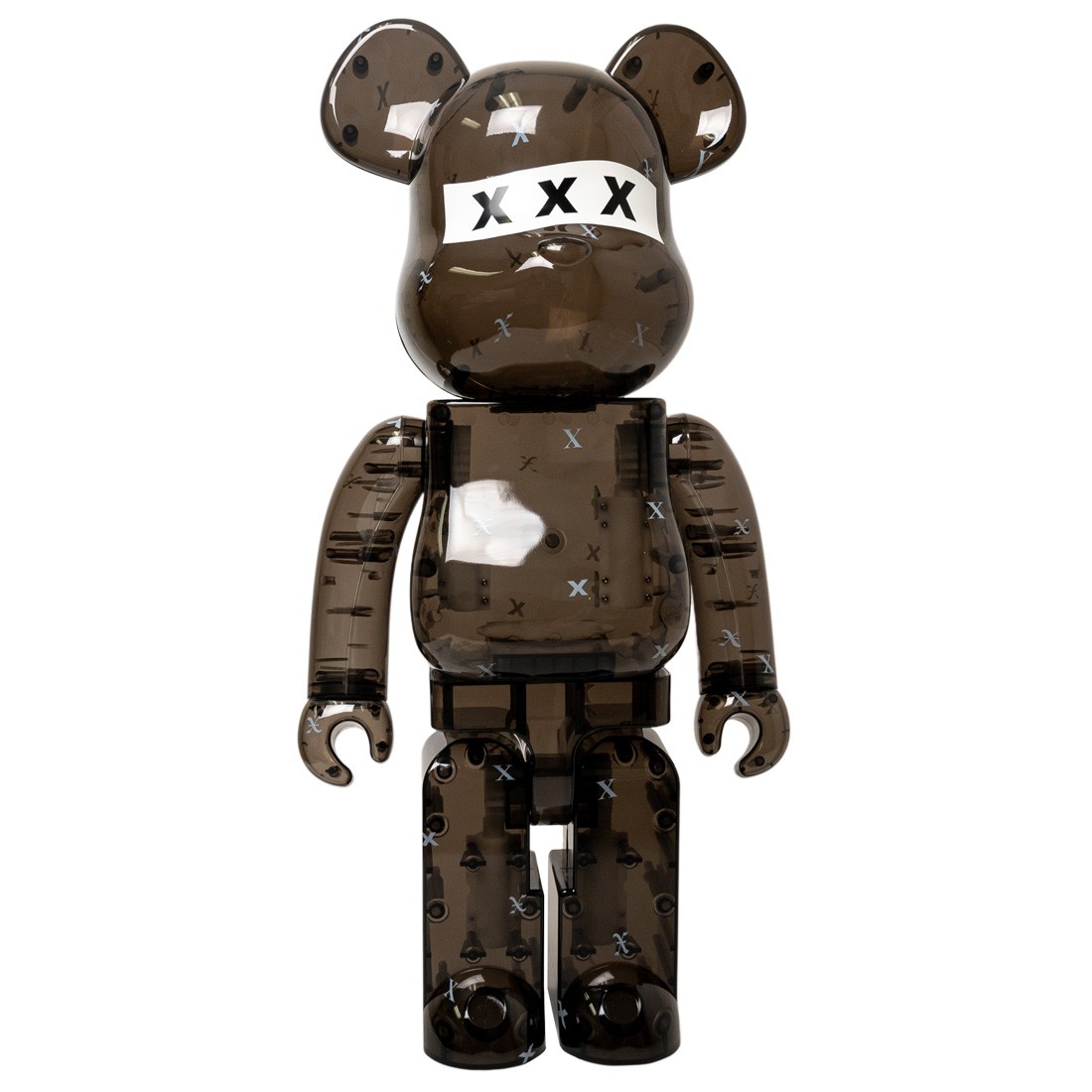 Medicom God Selection XXX Black Clear 1000% Bearbrick Figure (black)